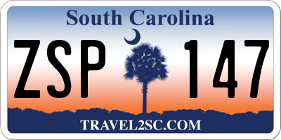 SC license plate ZSP147