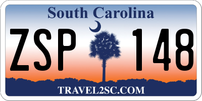 SC license plate ZSP148