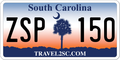 SC license plate ZSP150