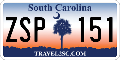 SC license plate ZSP151
