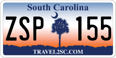 SC license plate ZSP155