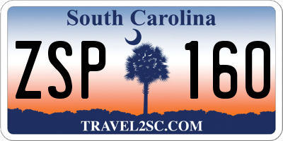 SC license plate ZSP160