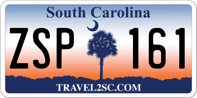 SC license plate ZSP161