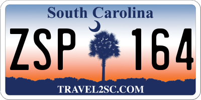 SC license plate ZSP164