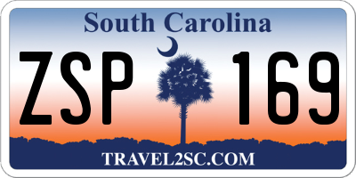 SC license plate ZSP169