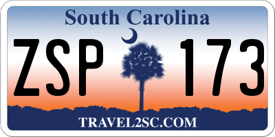 SC license plate ZSP173