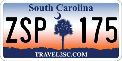 SC license plate ZSP175