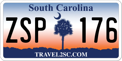 SC license plate ZSP176