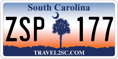 SC license plate ZSP177