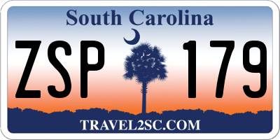 SC license plate ZSP179