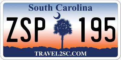 SC license plate ZSP195