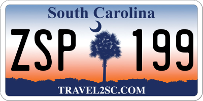 SC license plate ZSP199