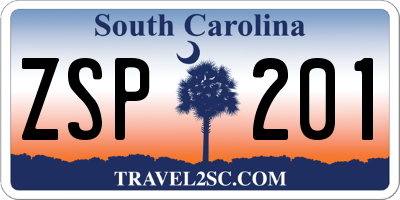 SC license plate ZSP201