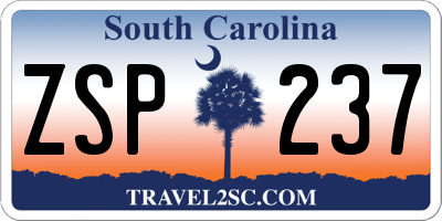 SC license plate ZSP237