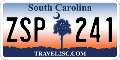 SC license plate ZSP241