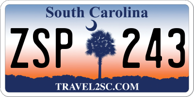SC license plate ZSP243