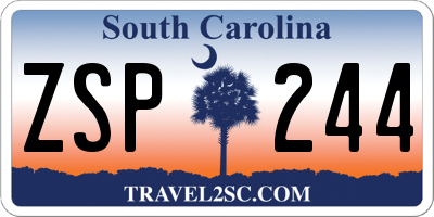 SC license plate ZSP244