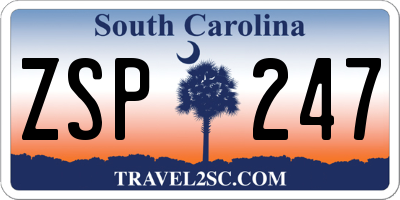 SC license plate ZSP247