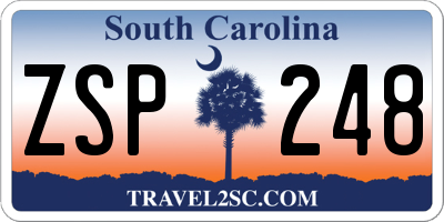 SC license plate ZSP248