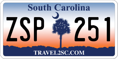 SC license plate ZSP251