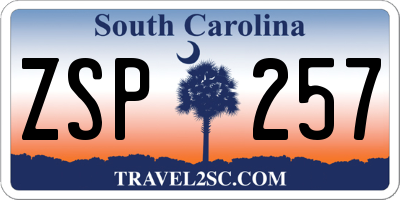 SC license plate ZSP257