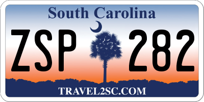 SC license plate ZSP282