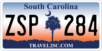 SC license plate ZSP284
