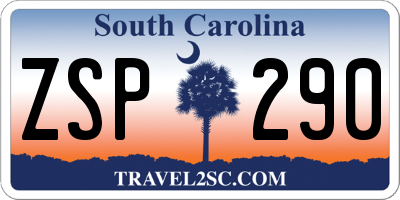 SC license plate ZSP290