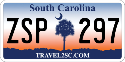 SC license plate ZSP297