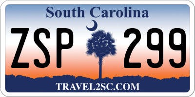 SC license plate ZSP299