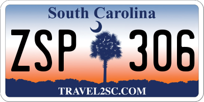 SC license plate ZSP306
