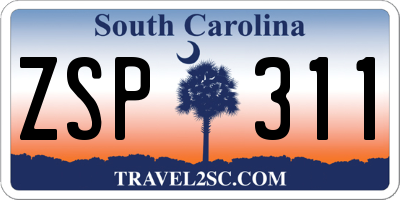 SC license plate ZSP311