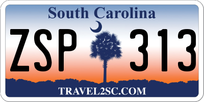 SC license plate ZSP313