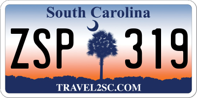 SC license plate ZSP319