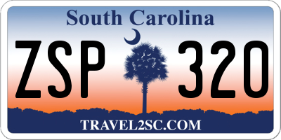 SC license plate ZSP320