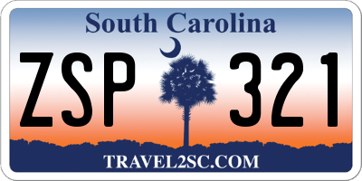 SC license plate ZSP321