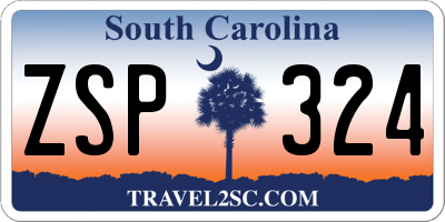 SC license plate ZSP324