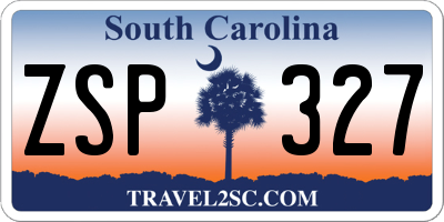 SC license plate ZSP327