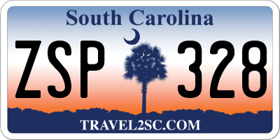 SC license plate ZSP328