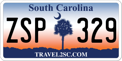 SC license plate ZSP329