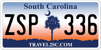 SC license plate ZSP336