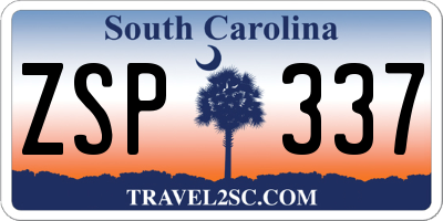 SC license plate ZSP337