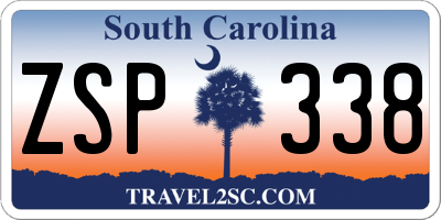 SC license plate ZSP338