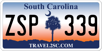 SC license plate ZSP339