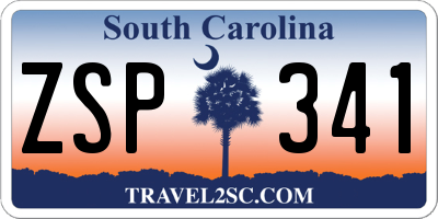 SC license plate ZSP341