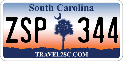 SC license plate ZSP344