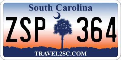 SC license plate ZSP364
