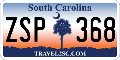 SC license plate ZSP368
