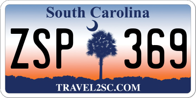 SC license plate ZSP369