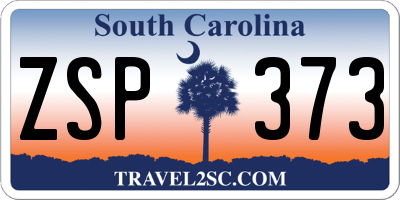 SC license plate ZSP373